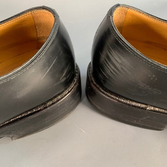 MARC JACOBS Size 8 Black Gold Leather Derby Lace-Up Shoes - Picture 11 of 12